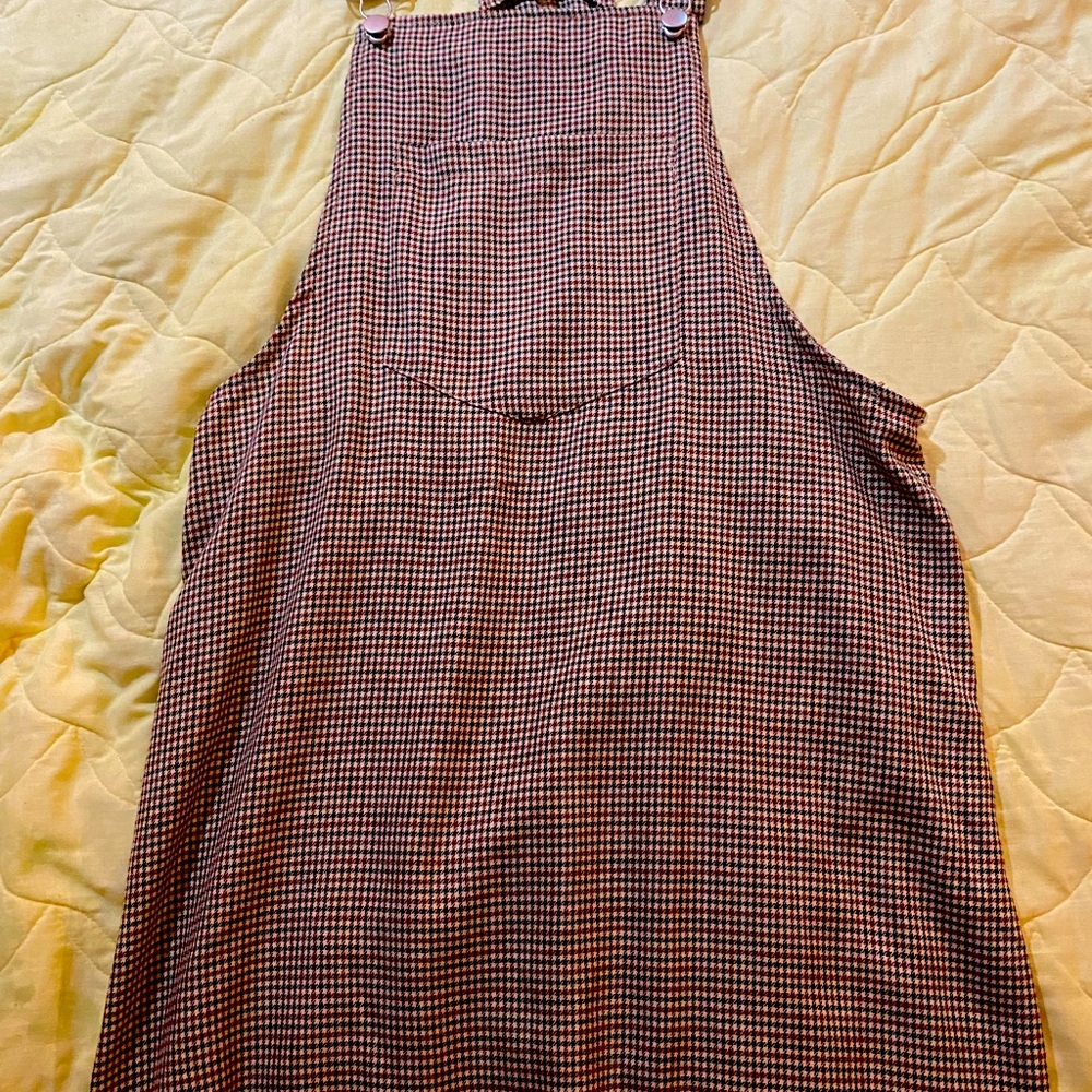 Overall dress: red and black